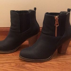 Navy ankle boots